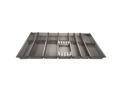 SOTECH Cuisio Besteckeinsatz 1000 mm Höhe 55 mm Transluzent Graphitgrau mit Messerblock