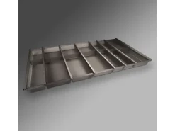 SOTECH Cuisio Besteckeinsatz 1000 mm Höhe 55 mm Transluzent Graphitgrau mit Messerblock