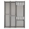 SOTECH Cuisio Besteckeinsatz 55mm Transluzent Graphitgrau mit Messerblock Für Blum Legrabox 473mm mit Korpusbreite 450mm