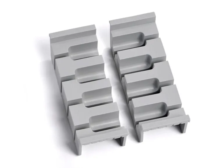 SOTECH Cuisio Besteckeinsatz 55mm Transluzent Graphitgrau mit Messerblock Für Blum Legrabox 473mm mit Korpusbreite 450mm