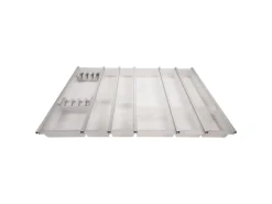 SOTECH Cuisio Besteckeinsatz 800 mm Höhe 55 mm Transluzent Weiß mit Messerblock