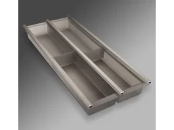 SOTECH Cuisio Besteckeinsatz 300 mm Höhe 55 mm Transluzent Graphitgrau