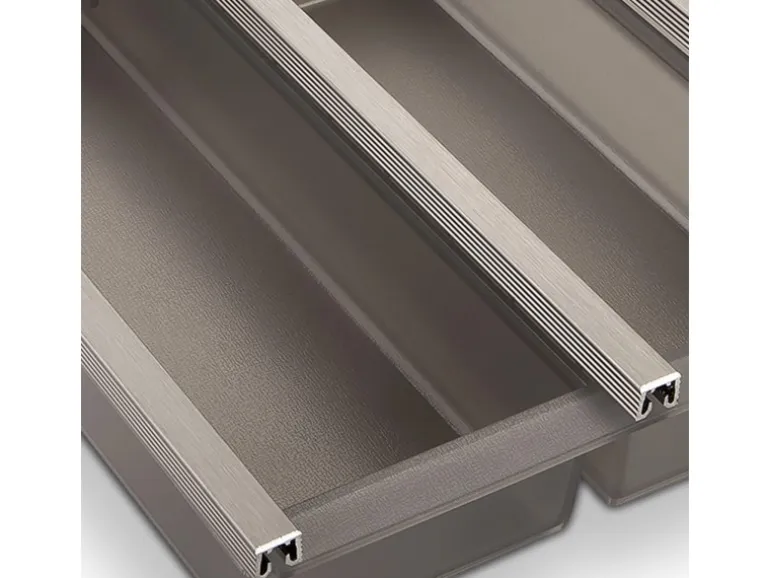 SOTECH Cuisio Besteckeinsatz 300 mm Höhe 55 mm Transluzent Graphitgrau