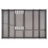 SOTECH Cuisio Besteckeinsatz 55mm Transluzent Graphitgrau mit Messerblock Für Blum Legrabox 473mm mit Korpusbreite 800mm