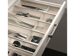 SOTECH Cuisio Besteckeinsatz 1000 mm Höhe 55 mm Transluzent Weiß mit Messerblock