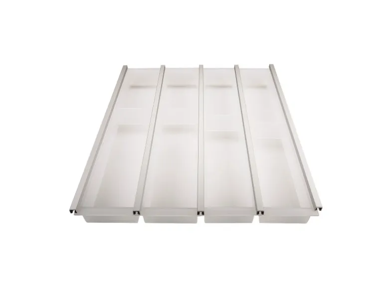 SOTECH Cuisio Besteckeinsatz 500 mm Höhe 55 mm Transluzent Weiß