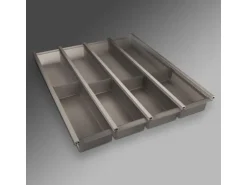 SOTECH Cuisio Besteckeinsatz 500 mm Höhe 55 mm Transluzent Graphitgrau