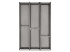 SOTECH Cuisio Besteckeinsatz Höhe 55 mm Transluzent Graphitgrau Für Blum Legrabox 473 mm mit Korpusbreite 400 mm