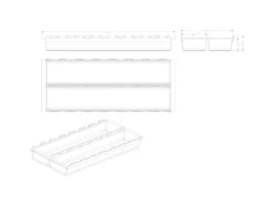 SOTECH Cuisio Gewürzeinsatz 600 mm Höhe 55 mm Transluzent Weiß