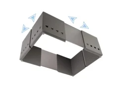 SOTECH 4er Set Organisationsrahmen CuisioFlex 129 mm Höhe Stufenlos Verstellbar von 236 - 386 mm inkl. Anti-Rutsch-Füße