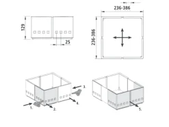 SOTECH 2er Set Organisationsrahmen CuisioFlex 129 mm Höhe Stufenlos Verstellbar von 236 - 386 mm inkl. Anti-Rutsch-Füße