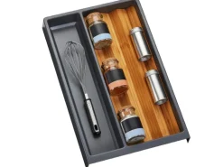 SOTECH Mehrzweckeinsatz SEPARADO Individual Schiefergrau Genarbt 300x474x51mm Schubladeneinsatz inkl. Gewürzeinsatz