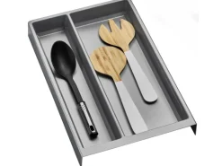 SOTECH Mehrzweckeinsatz SEPARADO Individual Silbergrau Genarbt 300 x 474 x 51 mm Schubladeneinsatz Ab 40cm Schrankbreite