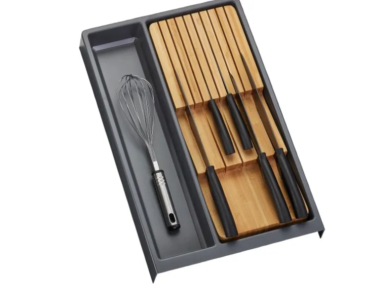 SOTECH Mehrzweckeinsatz SEPARADO Individual Schiefergrau Genarbt 300x474x51mm Schubladeneinsatz inkl. Messereinsatz