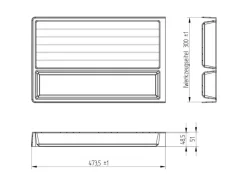 SOTECH Mehrzweckeinsatz SEPARADO Individual Silbergrau Genarbt 300x474x51mm Schubladeneinsatz inkl. Bambus Gewürzeinsatz