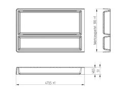 SOTECH Mehrzweckeinsatz SEPARADO Individual Schiefergrau Genarbt 300x474x51 mm Schubladeneinsatz Ab 40cm Schrankbreite