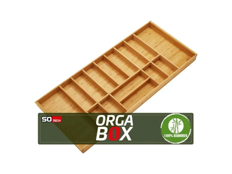 SOTECH ORGA-BOX 3 Bambus Besteckeinsatz Für 120er Schublade 473x1097x56 mm 15 Fächer Für Nobilia Küchen Ab August 2012