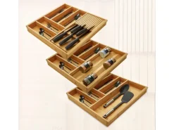 SOTECH ORGA-BOX 3 Bambus Besteckeinsatz Für 120er Schublade 473x1097x56 mm 15 Fächer Für Nobilia Küchen Ab August 2012