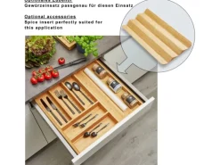SOTECH ORGA-BOX 3 Bambus Besteckeinsatz Für 60er Schublade 473x497x56 mm mit 6 Fächer Für Nobilia Küchen Ab August 2012
