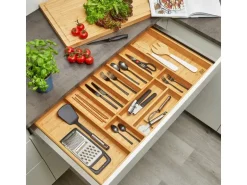 SOTECH ORGA-BOX 3 Bambus Besteckeinsatz Für 100er Schublade 473x897x56 mm 11 Fächer Für Nobilia Küchen Ab August 2012