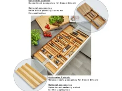 SOTECH ORGA-BOX 3 Bambus Besteckeinsatz Für 100er Schublade 473x897x56 mm 11 Fächer Für Nobilia Küchen Ab August 2012