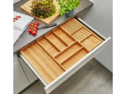 SOTECH Orga-Box-1 Bambus Besteckeinsatz 7 Fächer Für Blum Tandembox Antaro Schubladen 719x473x56 mm im 80er Schrank