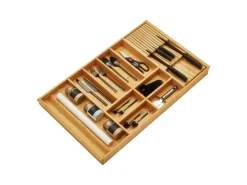 SOTECH Orga-Box-1 Bambus Besteckeinsatz 10 Fächer Für Blum Tandembox Antaro Schubladen 819x473x56 mm im 90er Schrank