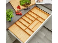 SOTECH Orga-Box-1 Bambus Besteckeinsatz 11 Fächer Für Blum Tandembox Antaro Schubladen 919x473x56 mm im 100er Schrank