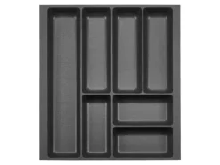 SOTECH ORGA-BOX-2 Besteckeinsatz Tiefe 462 mm Höhe 50,5 mm Für Nobilia Küchen Canvas Struktur Anthrazit Breite 409 mm