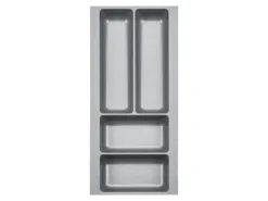 SOTECH ORGA-BOX-2 Besteckeinsatz Tiefe 462 mm Höhe 50,5 mm Für Nobilia Küchen Canvas Struktur Silbergrau Breite 209 mm