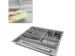 SOTECH ORGA-BOX-3 Besteckeinsätze Tiefe 473 mm Höhe 50,5 mm Silbergrau Schubladeneinsätze Breite 391 mm