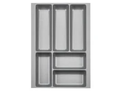 SOTECH ORGA-BOX-2 Besteckeinsatz Tiefe 462 mm Höhe 50,5 mm Für Nobilia Küchen Canvas Struktur Silbergrau Breite 309 mm