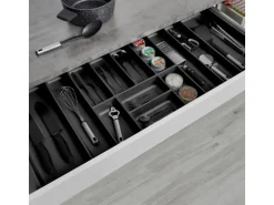 SOTECH ORGA-BOX-3 Besteckeinsätze Tiefe 473 mm Höhe 50,5 mm Anthrazit Schubladeneinsätze Breite 1091 mm