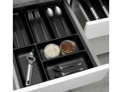 SOTECH ORGA-BOX-3 Besteckeinsätze Tiefe 473 mm Höhe 50,5 mm Anthrazit Schubladeneinsätze Breite 341 mm