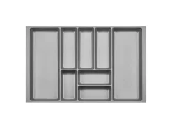 SOTECH ORGA-BOX-2 Besteckeinsatz Tiefe 462 mm Höhe 50,5 mm Für Nobilia Küchen Canvas Struktur Silbergrau Breite 709 mm
