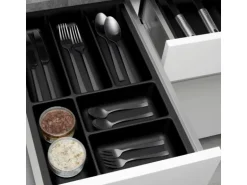 SOTECH ORGA-BOX-3 Besteckeinsätze Tiefe 473 mm Höhe 50,5 mm Anthrazit Schubladeneinsätze Breite 291 mm