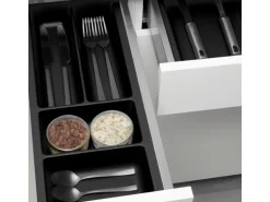 SOTECH ORGA-BOX-3 Besteckeinsätze Tiefe 473 mm Höhe 50,5 mm Anthrazit Schubladeneinsätze Breite 191 mm