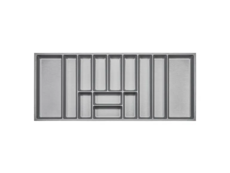 SOTECH ORGA-BOX-3 Besteckeinsätze Tiefe 473 mm Höhe 50,5 mm Silbergrau Schubladeneinsätze Breite 1091 mm