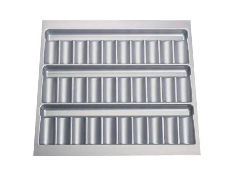 SOTECH ORGA-BOX Gewürzgläsereinsatz 499 x 462 x 28 mm Silbergrau Gewürzdoseneinsatz Für 60er Korpusbreite