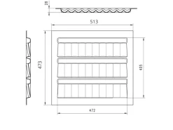 SOTECH ORGA-BOX Gewürzgläsereinsatz Gewürzdoseneinsatz 513 x 28 x 473 mm Oriongrau Für Blum 60er Korpusbreite