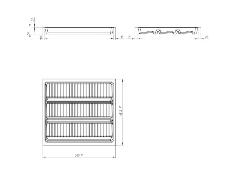 SOTECH ORGA-BOX-2 Gewürzgläsereinsatz Tiefe 462mm Höhe 50,5mm Für Nobilia Küchen Canvas Struktur Silbergrau Breite 509mm