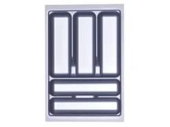 SOTECH Orga-Box I Besteckeinsatz Silbergrau 400 mm Höhe 55 mm Für Blum Tandembox und ModernBox