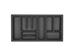 SOTECH Orga-Box I Besteckeinsatz Höhe 55 mm Oriongrau 1000 mm Antirutschbeschichtung Für Blum Tandembox und ModernBox