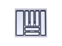SOTECH Orga-Box I Besteckeinsatz Silbergrau 600 mm Höhe 55 mm Für Blum Tandembox und ModernBox