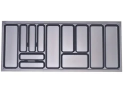 SOTECH Orga-Box I Besteckeinsatz Silbergrau 1200 mm Höhe 55 mm Für Blum Tandembox und ModernBox