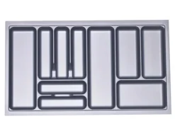 SOTECH Orga-Box I Besteckeinsatz Silbergrau 900 mm Höhe 55 mm Für Blum Tandembox und ModernBox