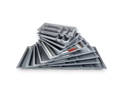 SOTECH Orga-Box I Besteckeinsatz Silbergrau 300 mm Höhe 55 mm Für Blum Tandembox und ModernBox