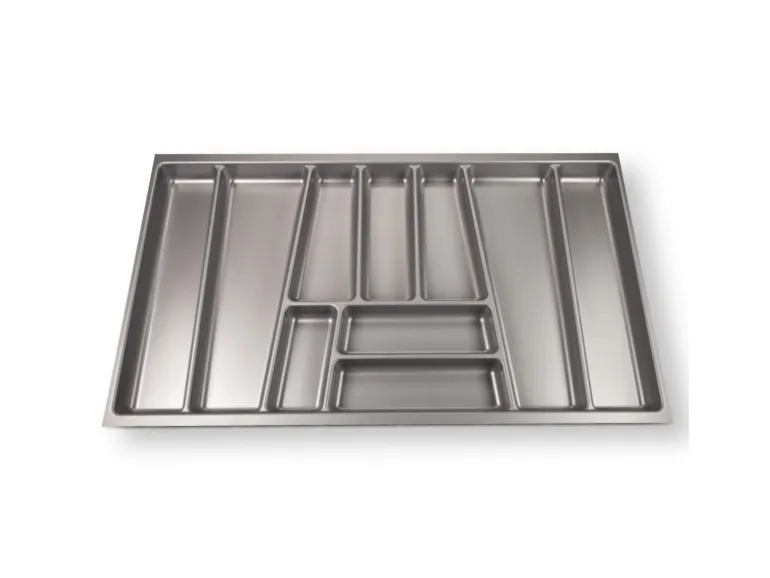 SOTECH ORGA-BOX II Besteckeinsatz 900 mm Höhe 45 mm Silbergrau Für Nobilia Schubladen