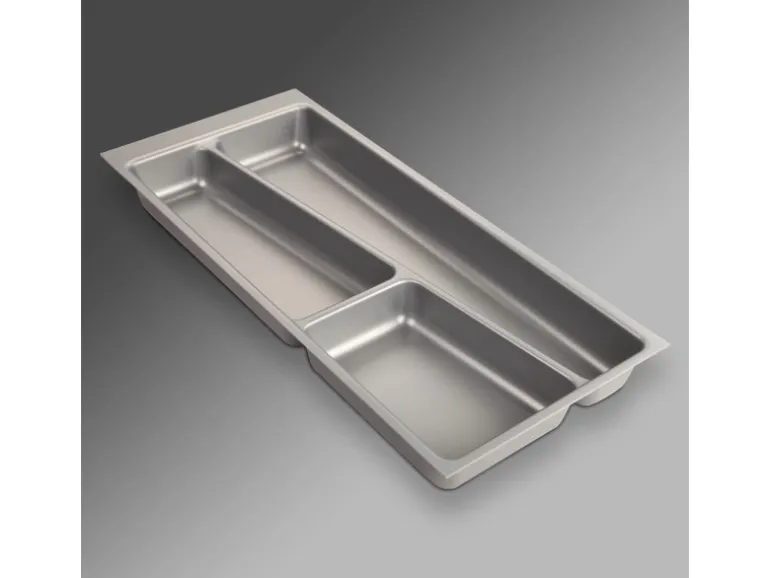 SOTECH ORGA-BOX II Besteckeinsatz 300 mm Höhe 45 mm Silbergrau Für Nobilia Schubladen