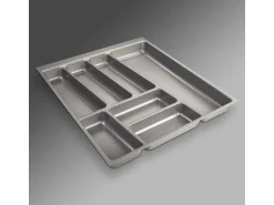 SOTECH ORGA-BOX II Besteckeinsatz 500 mm Höhe 45 mm Silbergrau Für Nobilia Schubladen